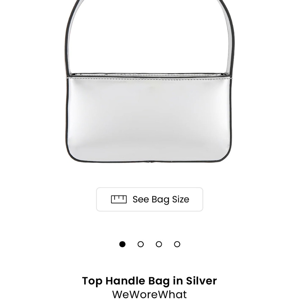 WeWoreWhat Metallic Silver Shoulder Bag